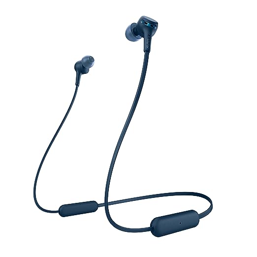 Sony WI-XB400 Wireless Extra Bass in-Ear Headphones with 15 hrs Battery, Quick Charge, Magnetic Earbuds, Tangle Free Cord, BT Ver 5.0, Work from Home,Bluetooth Headset with Mic for Phone Calls (Blue) Sony WI-XB400 Wireless Extra Bass in-Ear Headphones with 15 hrs Battery, Quick Charge, Magnetic Earbuds, Tangle Free Cord, BT Ver 5.0, Work from Home,Bluetooth Headset with Mic for Phone Calls (Blue)
